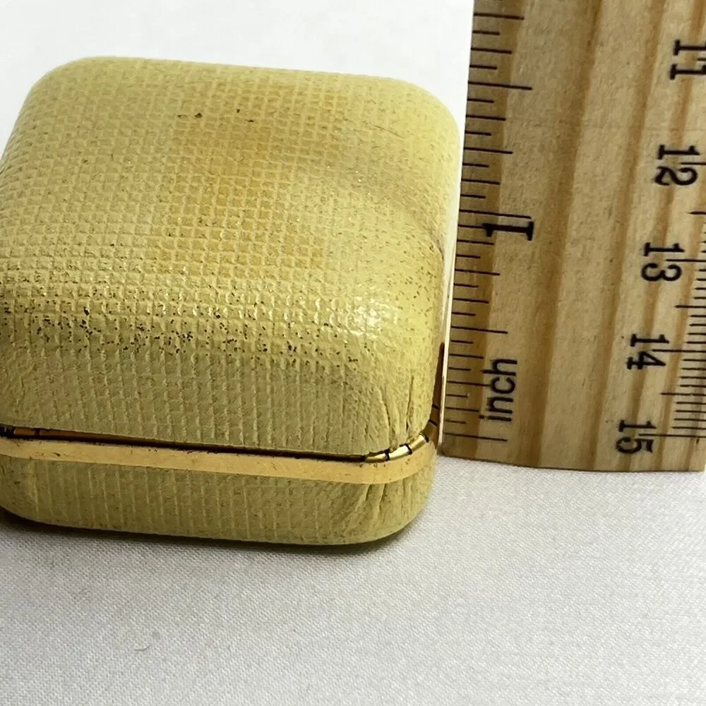 Vintage Jewelry Box For Earrings Branded 14KT. Gold RL Nostalgic Unique Gift Box